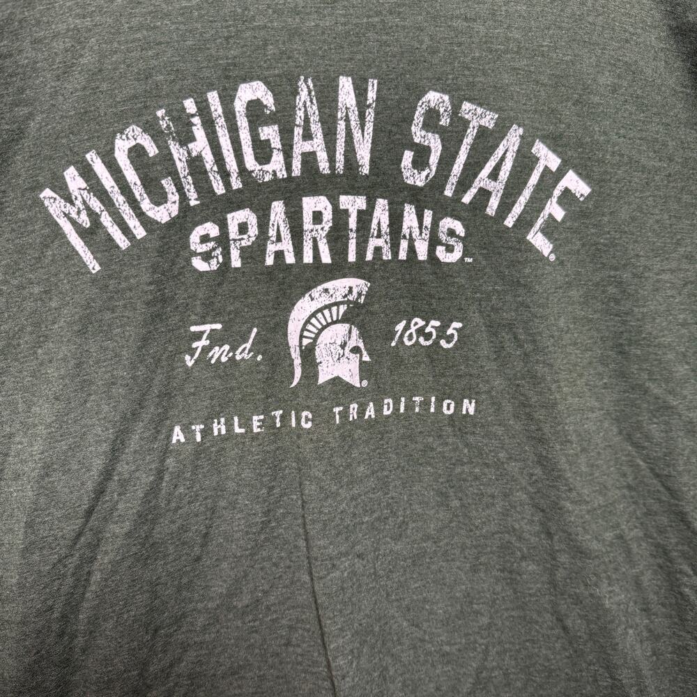 Michigan State Spartans T Shirt Mens 3XL Green NWT Pro Edge NCAA - Picture 3 of 9